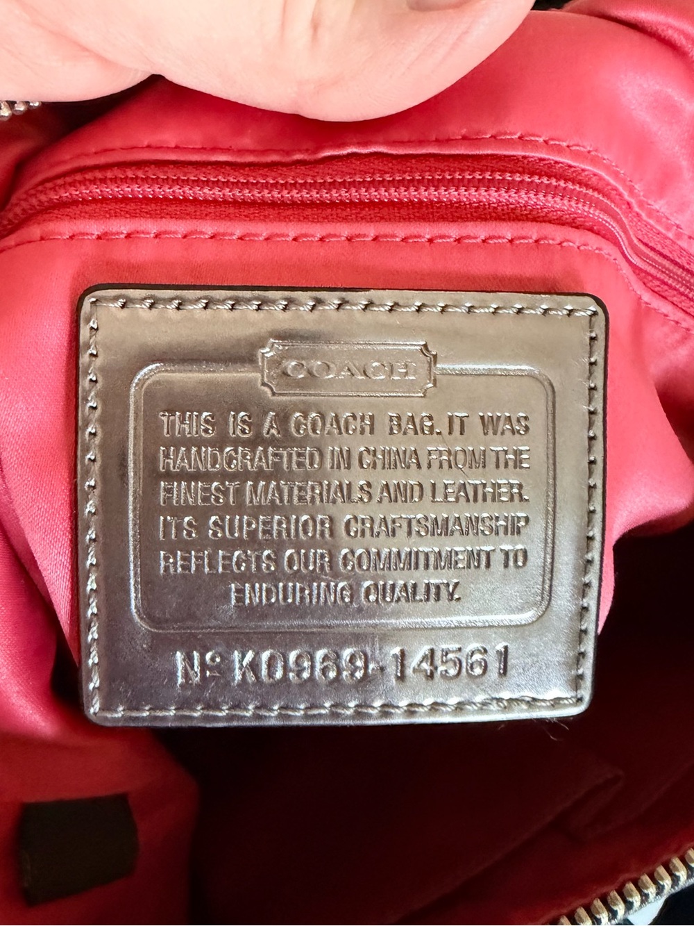 Coach Poppy Black Leather Shoulder Bag with Front Pockets - Picture 12 of 13